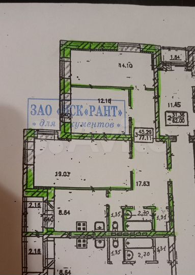 3-к. квартира, 76,7 м², 2/4 эт.