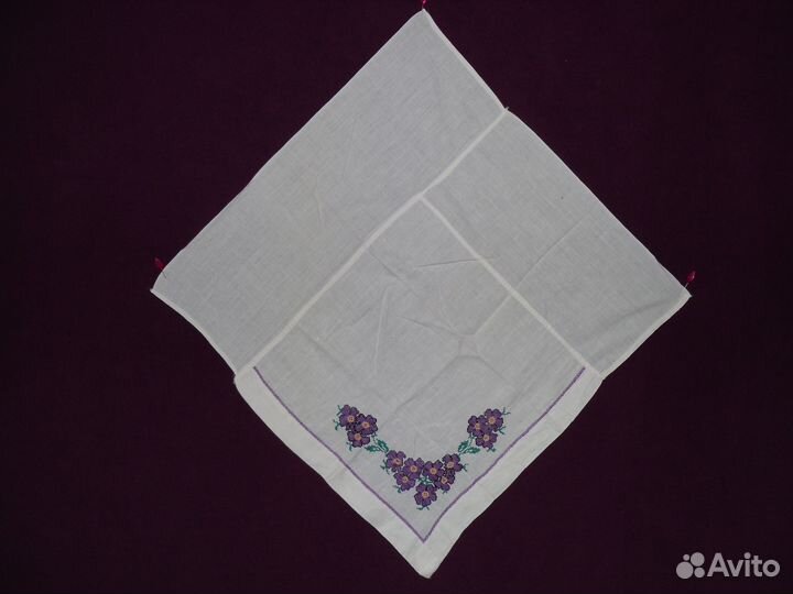 Старинные вышивки - дорожка, салфетки,50-е года