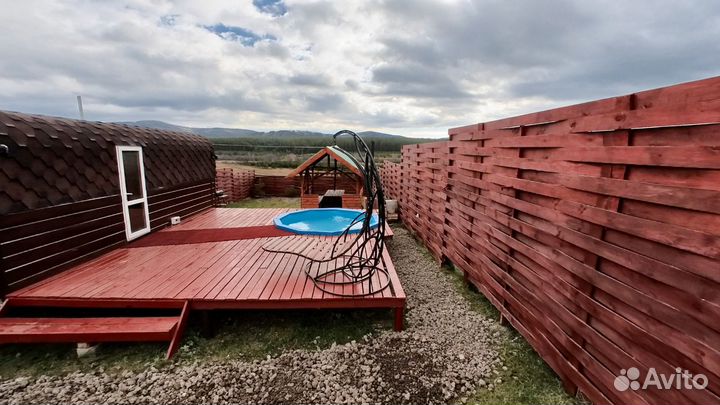 Баня сауна с бассейном