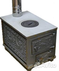 Печь дачная чугунная большая