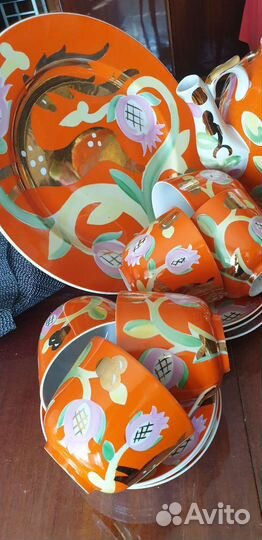 Сервиз золотой олень