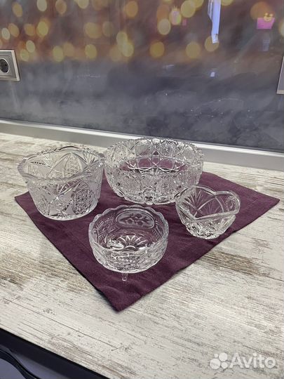 Салатник хрустальный СССР