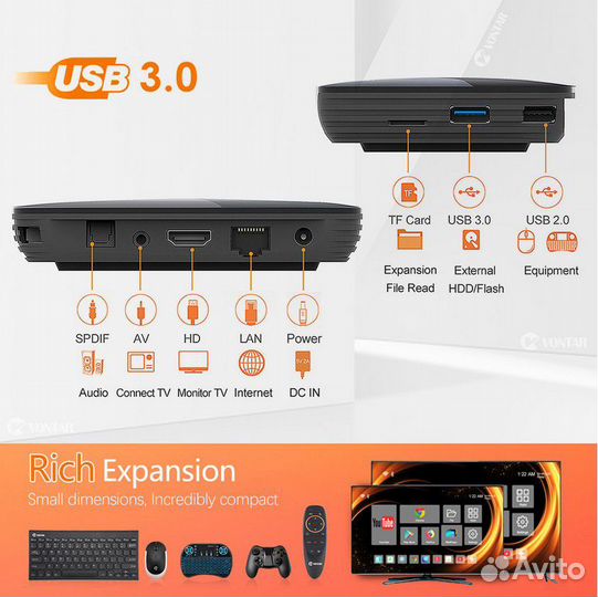 Тв смарт box Vontar x3 4/64 Гб