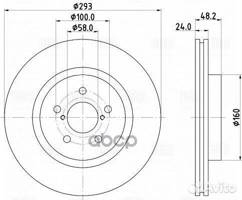Диск тормозной Subaru XV (17) перед. d293