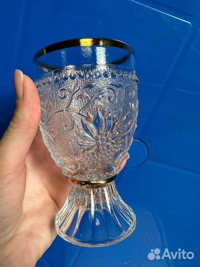 Хрустальная ваза, стакан хрустальный на ножке