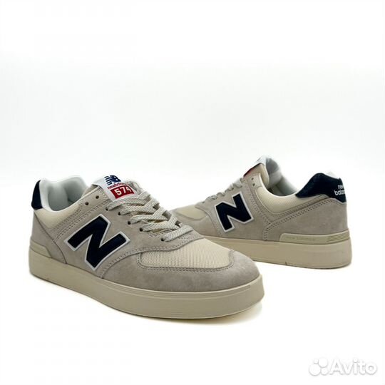 Кеды New balance am574 молочные