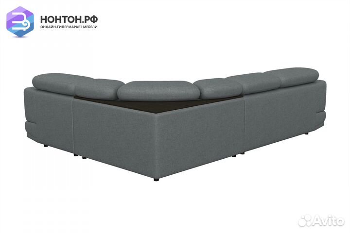 Диван угловой дельфин Глория-26 серый