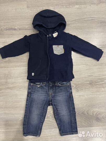 Готовый комплект на мальчика 80р zara,hm, kiabi