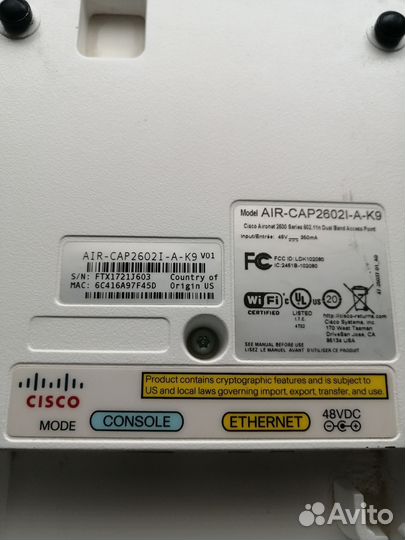 Точка доступа Cisco AIR-CAP2602I-A-K9