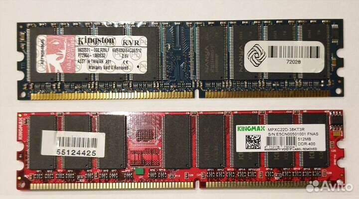 Модуль памяти DDR-400 4x512 Mb и 256 Mb