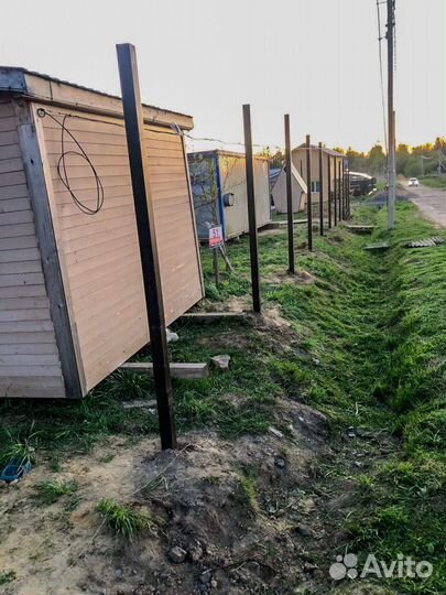 Заборные сваи с установкой