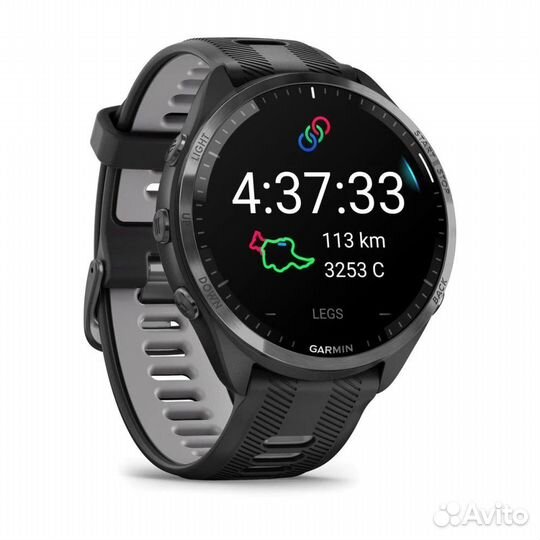 Смарт-часы Garmin forerunner 965 с черным ремешком