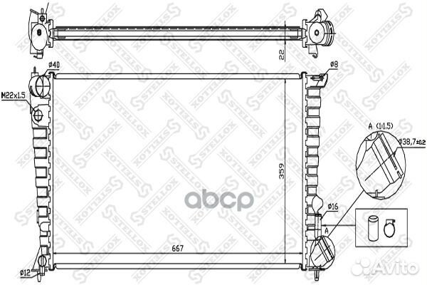 Радиатор системы охлаждения МКПП Citroen Berlingo