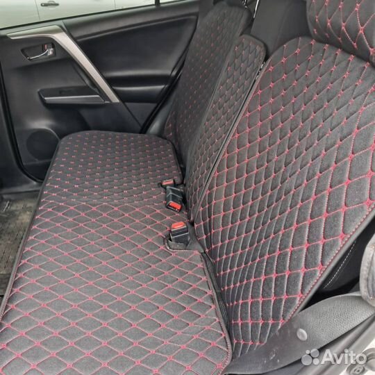 Чехлы на весь салон материал лен