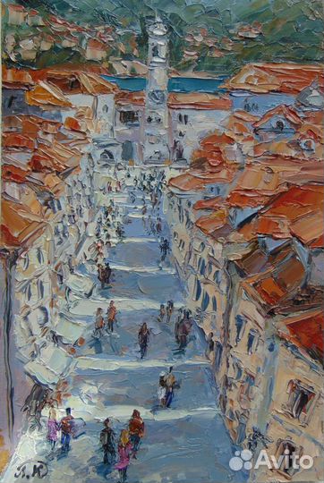 Картины маслом пейзаж море маяк горы яхты импасто