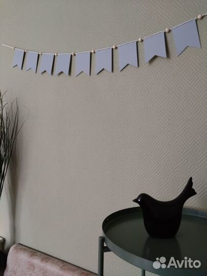 Гирлянда на стену деревянная новая