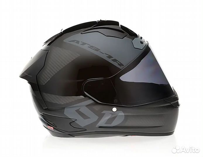 Мотошлем 6D ATS-1R (2023) Wyman Black Grey M/L