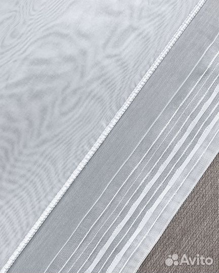 Тюль Вуаль белый с утяжелителем