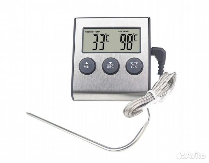 Термометр с проводным термосенсором и звуковым опо