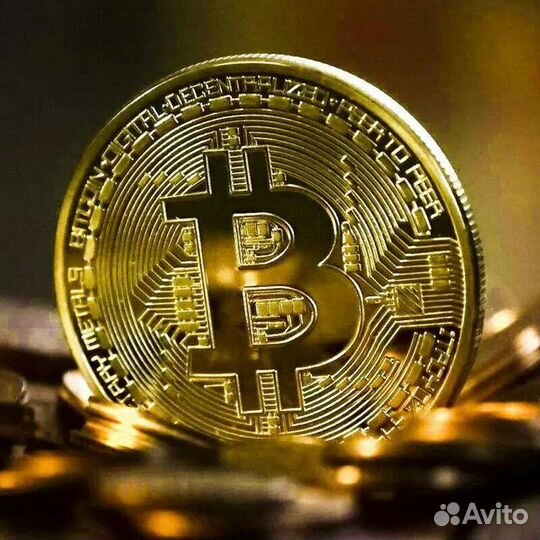 Монета биткоин сувенирная новая