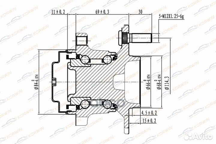 Ступица колеса задняя ABS nissan Qashqai 07