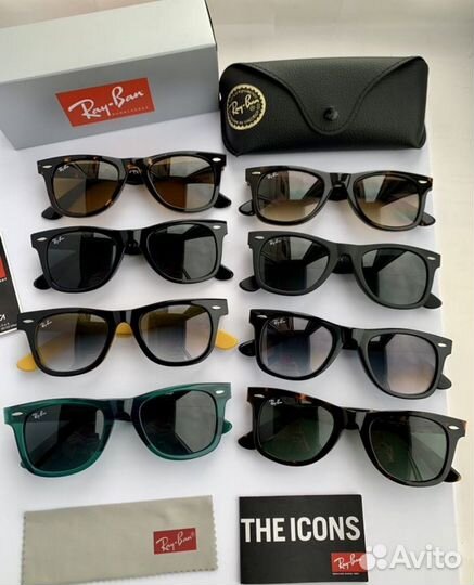 Очки ray ban wayfarer 50 пепельные