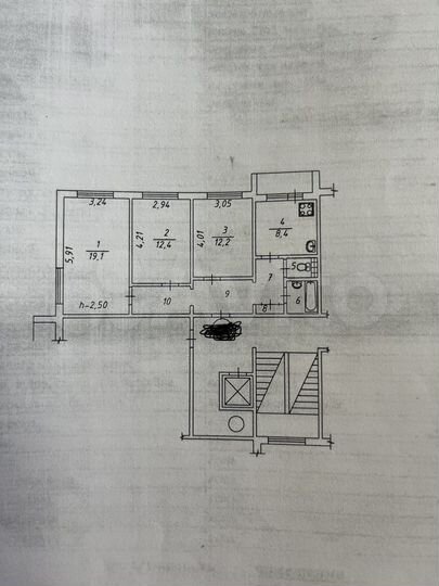 3-к. квартира, 70,3 м², 6/10 эт.