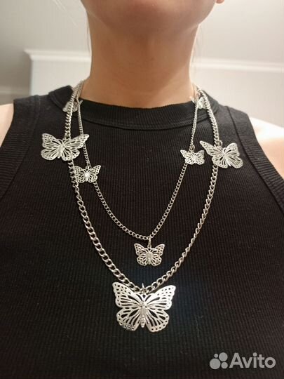 Колье с бабочками