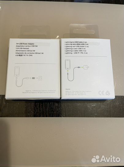 Зарядный блок Apple 5w +Kабель USB 1 m