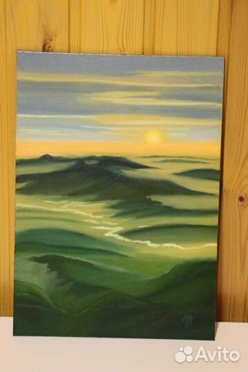 Картина маслом/Горный пейзаж