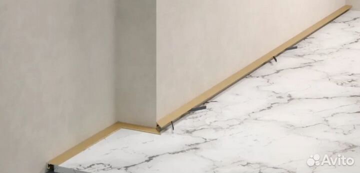 Микроплинтус L-образный анодирован. 2,4 м