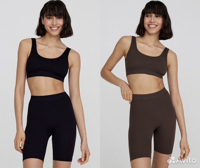 Велосипедки укороченные Belle You рубчик