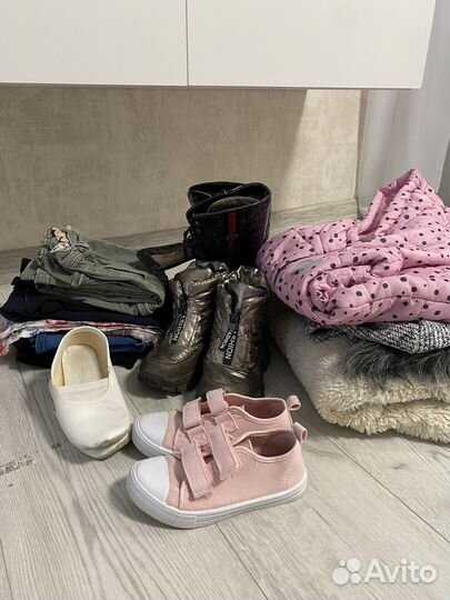 Брендовые вещи и обувь пакетом на девочку 116 122