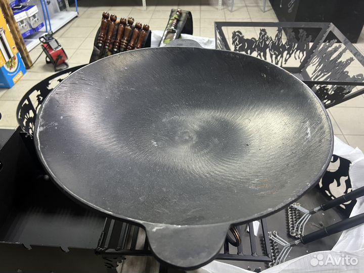 Садж сковорода 450 мм чугунный Комплект