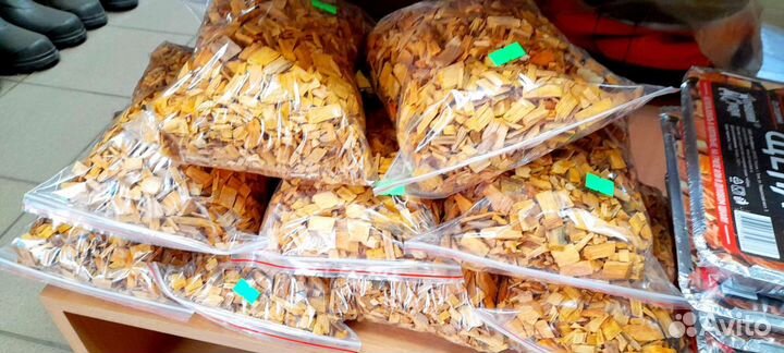 Щепа. опилки, гранулы ольха и фруктовые 3л