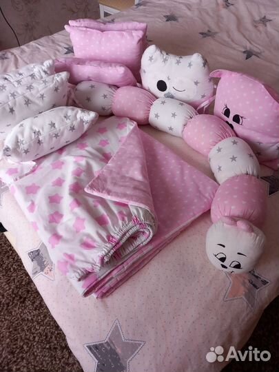 Бортики в детскую кроватку бу