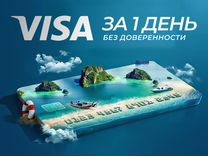 Зарубежная банковская карта Visa за 1 день
