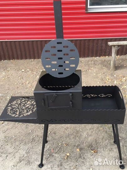 Мангал с подставкой под казан 10-12л