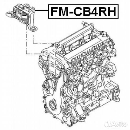 Опора двигателя ford focus II 1.8-2.0 п