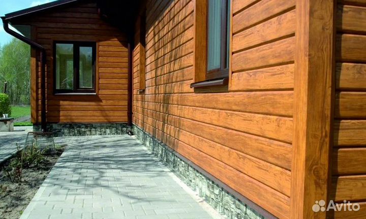 Сайдинг металлический с имитацией дерева