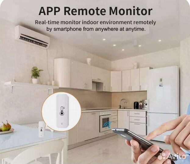 Датчик температуры и влажности WiFi Tuya Умный дом