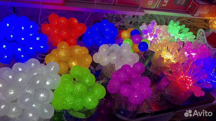 Гирлянда штора ассорти новые