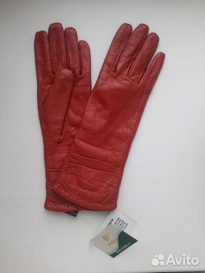 Перчатки женские кожаные новые 8.5