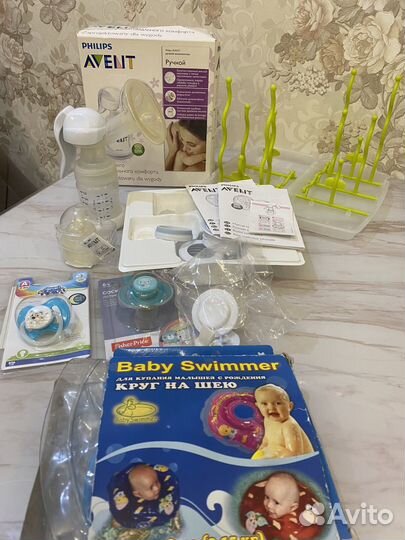 Молокоотсос Avent, круг 0+, сушилка для бутылок