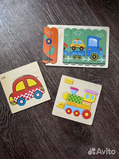 Развивающие игрушки пазлы, сортеры и др