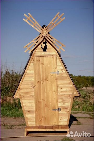 Дачный туалет деревянный HME563
