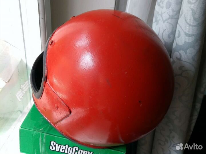 Шлем мотоциклетный СССР красный