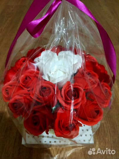 Букет из мыльных роз