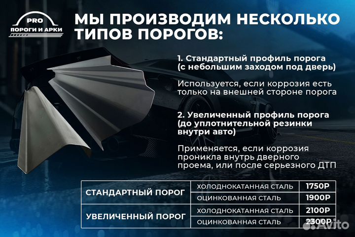 Ремонтные пороги на Mitsubishi Carisma