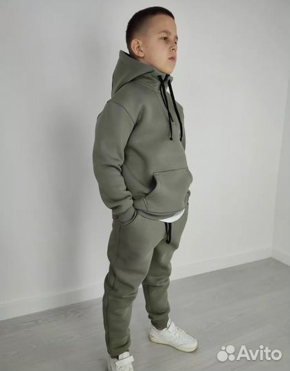 Спортивный костюм 158-164 размер теплый оливковый